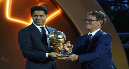 الخليفي يفوز بجائزة الريادة في كرة القدم خلال حفل توزيع جوائز كافد جلوب سوكر الأوروبية